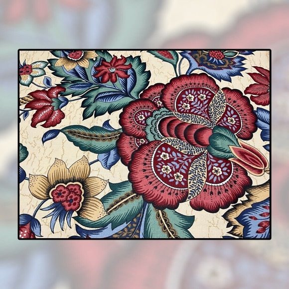 WAVERLY Home Decor Fabric  Greenfield Village/Henry Ford Musuem Floral 21" x 54" - Picture 4 of 16